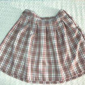 Plaid pink mini skirt